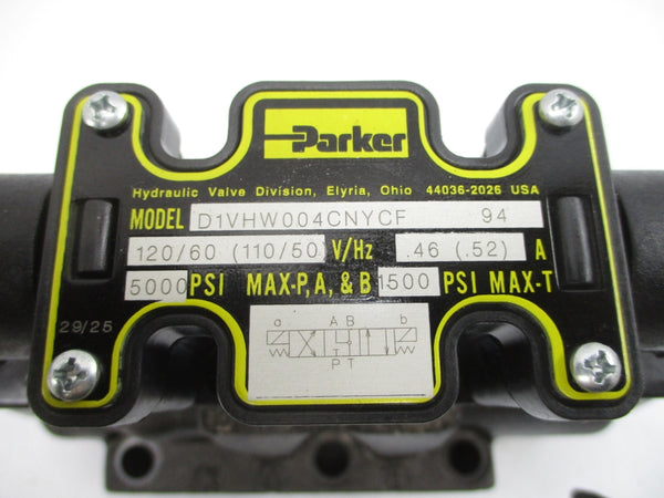 PARKER D61VW003C4NYCF94 110/120V .46/.52A 1500/5000PSI NSNP