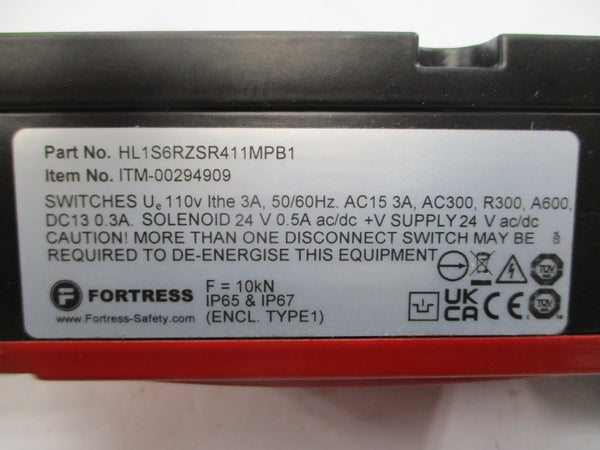 FORTRESS HL1S6RZSR411MPB1 ITM-00294909 24VAC/DC 3A NSNP