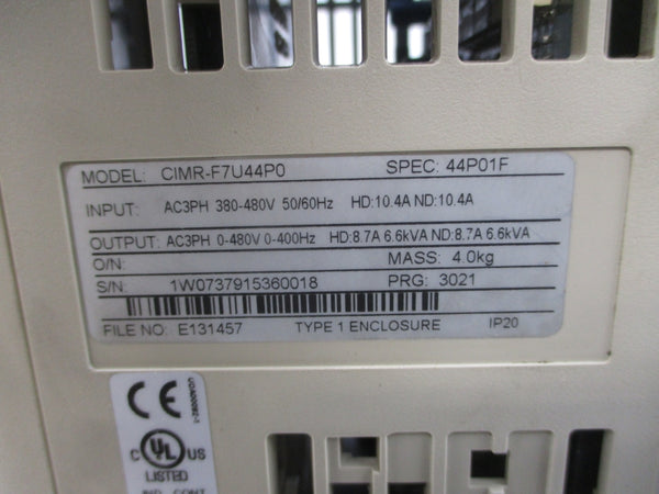 P&H CIMR-F7U44P0 380-480VAC 10.4A UNMP
