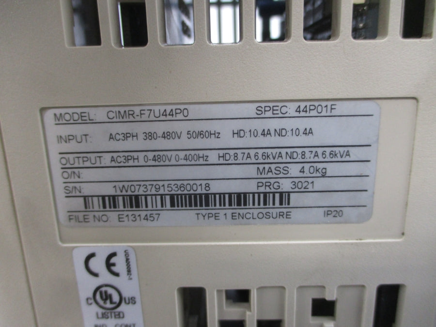 P&H CIMR-F7U44P0 380-480VAC 10.4A UNMP