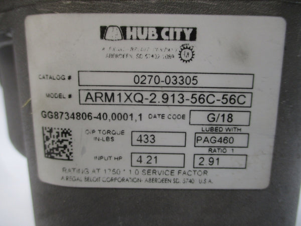 HUB CITY 0270-03305 ARM1XQ-2.913-56C-56C NSNP