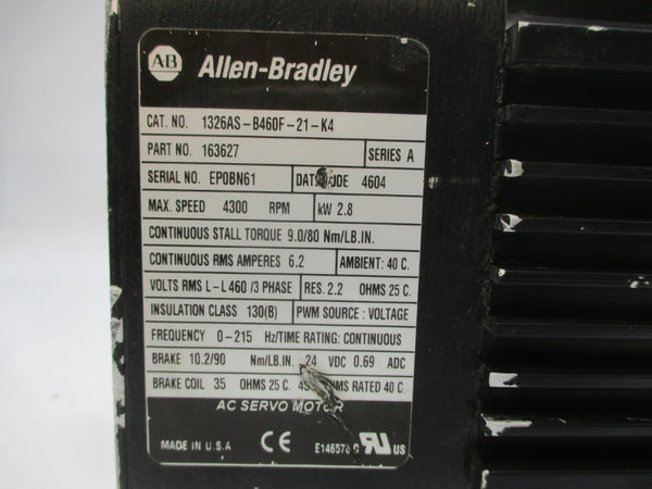 ALLEN BRADLEY 1326AS-B460F-21-K4 SER. A 24VDC 6.2A UNMP