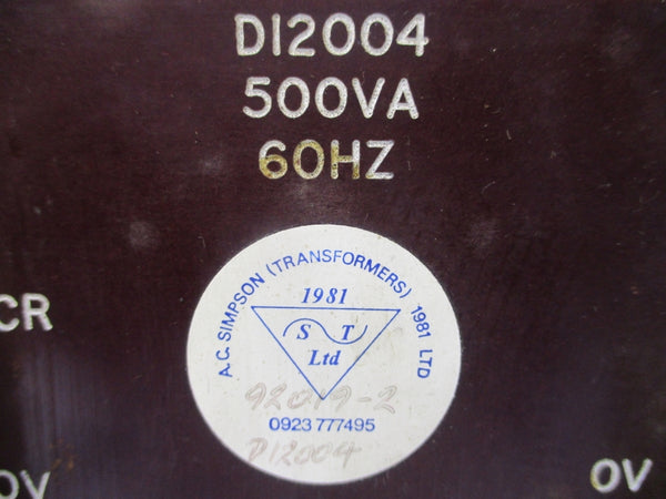 A.C. SIMPSON D12004 120V NSNP