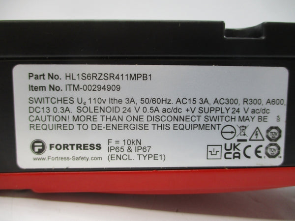 FORTRESS INTERLOCKS HL1S6RZSR411MPB1 ITM-00294909 24VAC/DC 3A NSMP