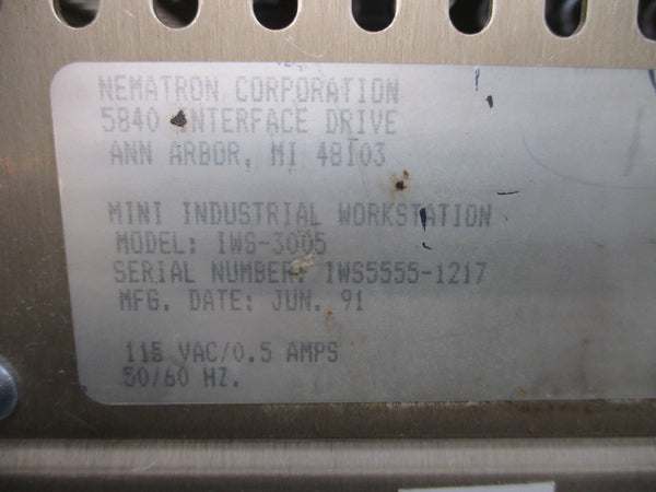 NEMATRON IWS-3005 115VAC 0.5A UNMP