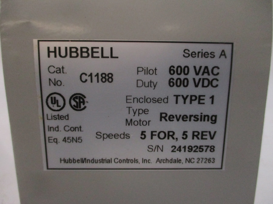 HUBBELL C1188 SER. A 600VAC/DC REV. 5 NSMP