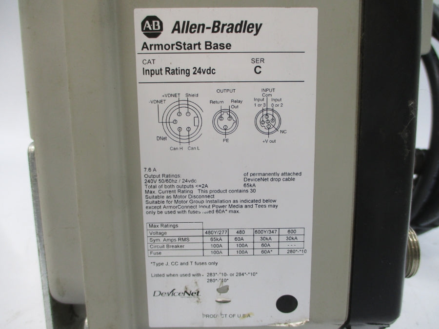 ALLEN BRADLEY 284D-FVD2P3Z-10-CR-3 SER. C F/W 66.004 380-480VAC 3.5/3.8A UNMP