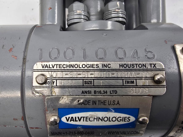 VALVTECHNOLOGIES VOL1-SW-ST-L010-004AA-002 1" NSNP