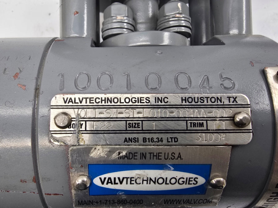 VALVTECHNOLOGIES VOL1-SW-ST-L010-004AA-002 1" NSNP