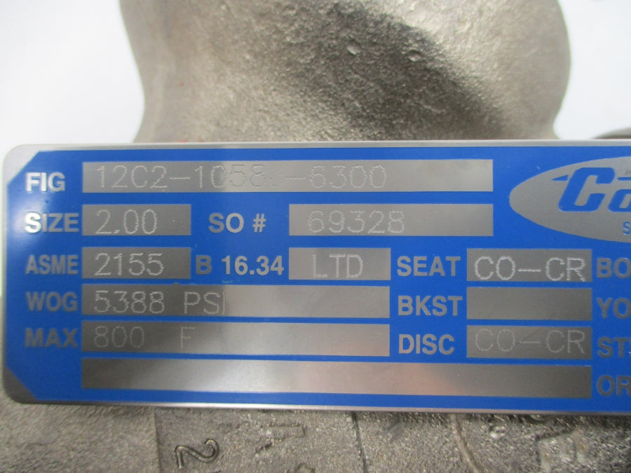 CONVAL 12C2-1058J-6300 5388PSI 2.00" NSNP