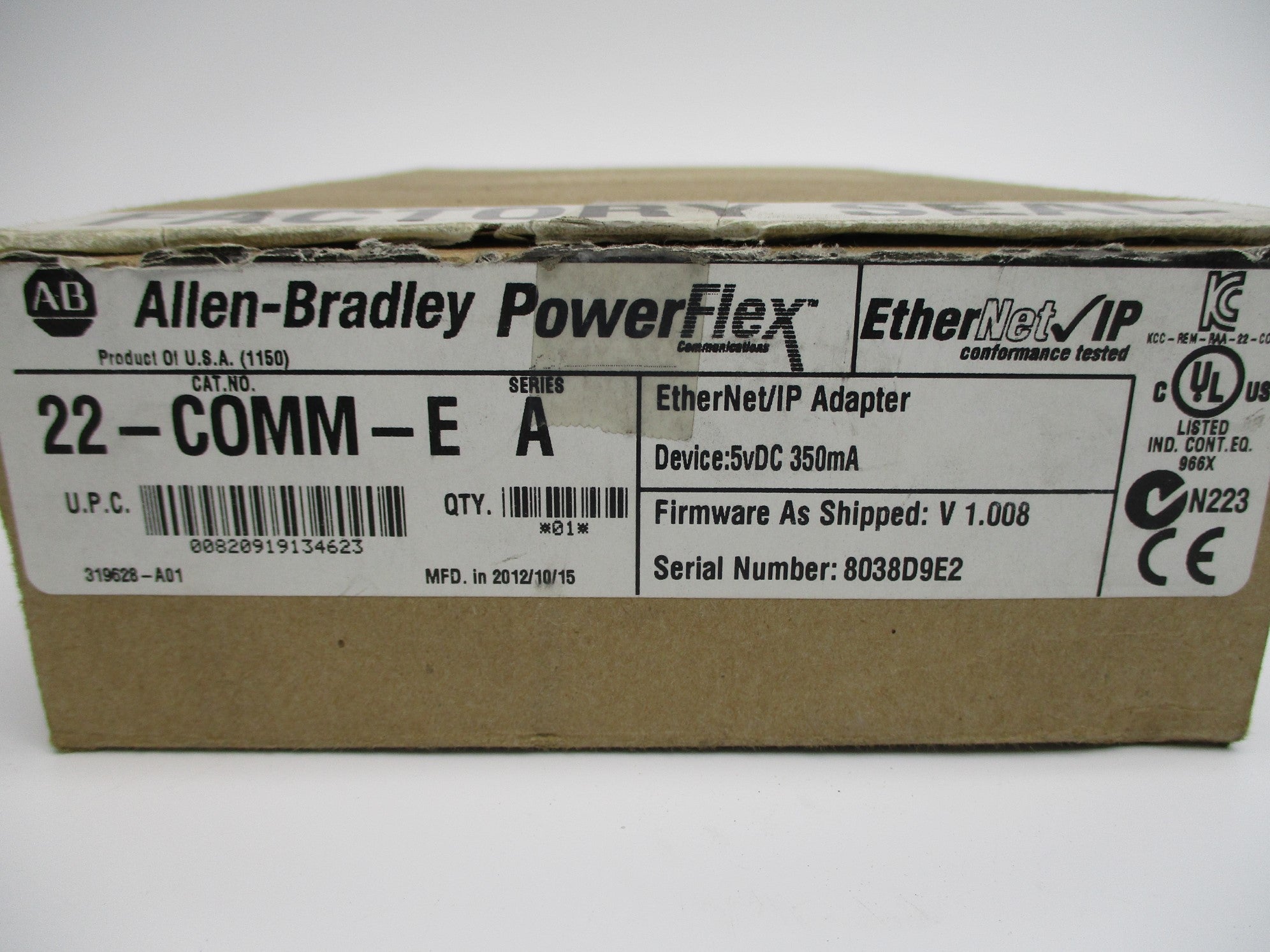 ALLEN BRADLEY 22-COMM-E SER. A F/W V1.008 5VDC NSMP