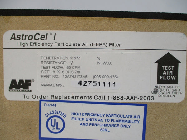 AAF 12A74J1T3A5 8"X8"X5-7/8" NSNP