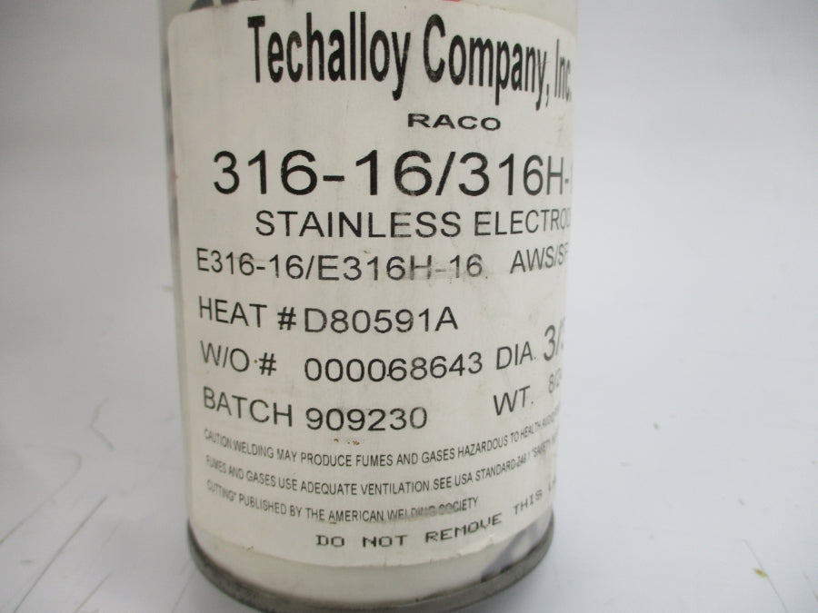 TECHALLOY COMPANY 316-16/316H-16 3/32" NSFS
