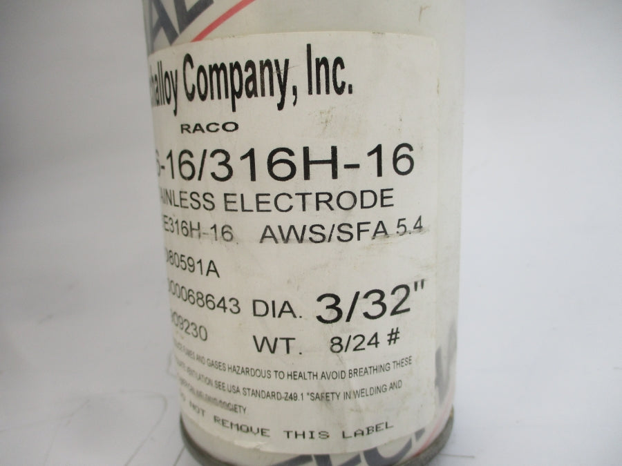 TECHALLOY COMPANY 316-16/316H-16 3/32" NSFS