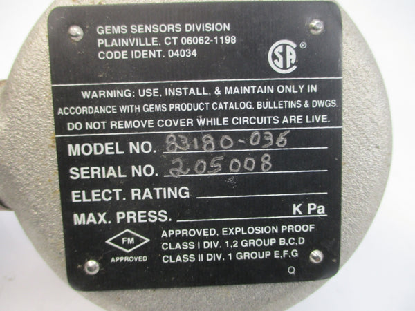 GEMS 83180-036 XIHS NSNP