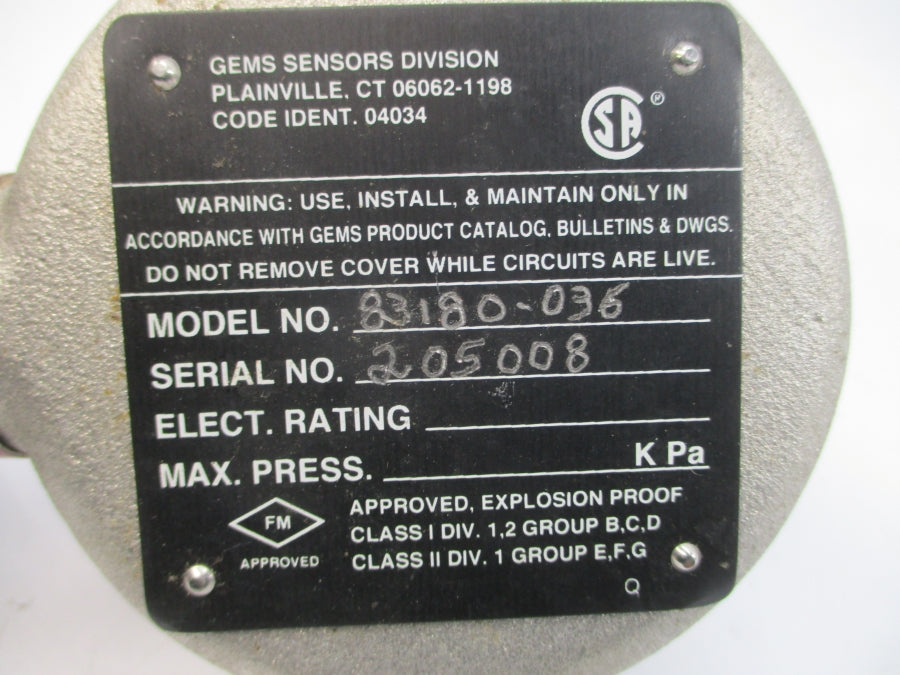 GEMS 83180-036 XIHS NSNP