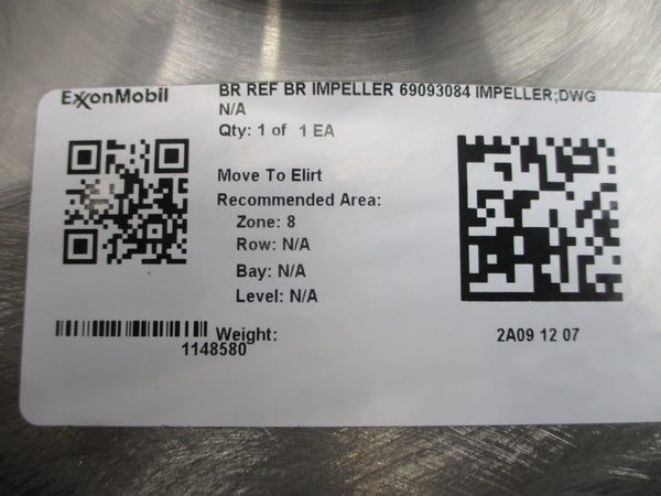 IMPELLER DWG118597 1148580 A01-0970 1-1/2X2X10 NSNP
