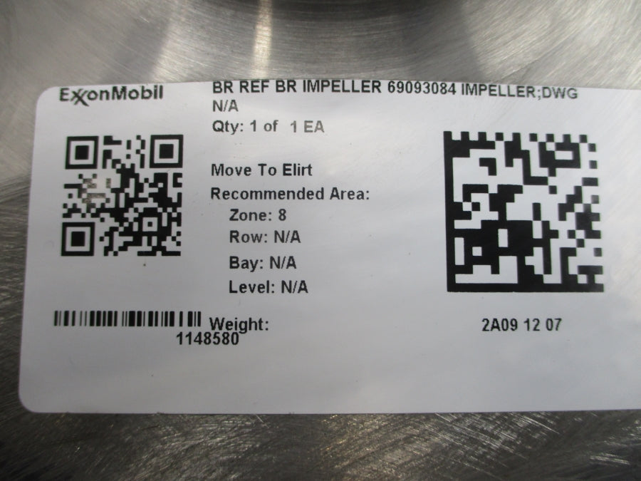 IMPELLER DWG118597 1148580 A01-0970 1-1/2X2X10 NSNP