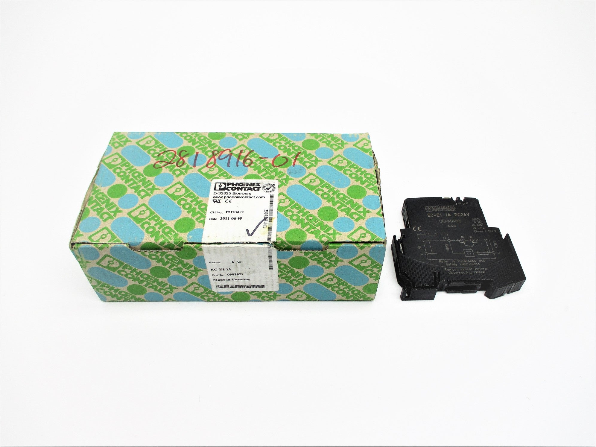 PHOENIX CONTACT EC-E1-1A 24VDC 10A (PKG OF 6) NSMP