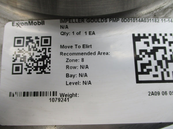 IMPELLER D01014A031182 1079241 KD01014A03 6X8X11 NSNP