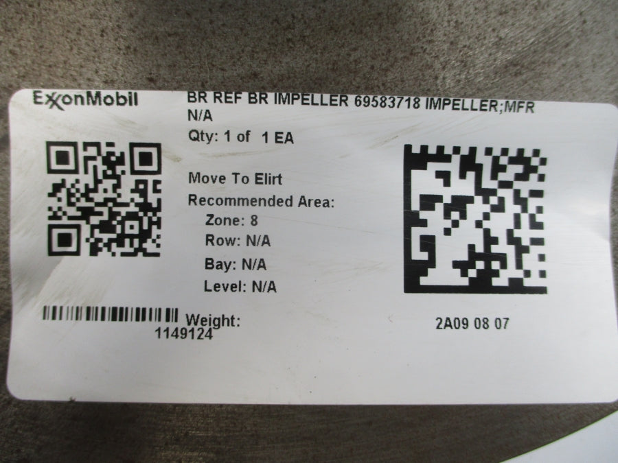 IMPELLER #6 1149124 RY57424-00 48957119F 12-1/2 NSNP