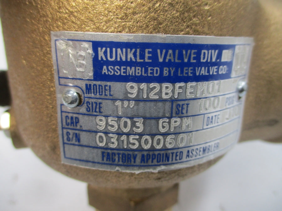 KUNKLE VALVE 912BFEM01 100PSI 1" NSNP