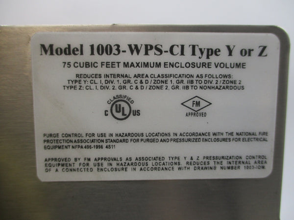 PEPPERL+FUCHS 1003-WPS-CI 20317513273003 120PSI NSNP
