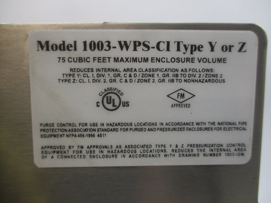 PEPPERL+FUCHS 1003-WPS-CI 20317513273003 120PSI NSNP