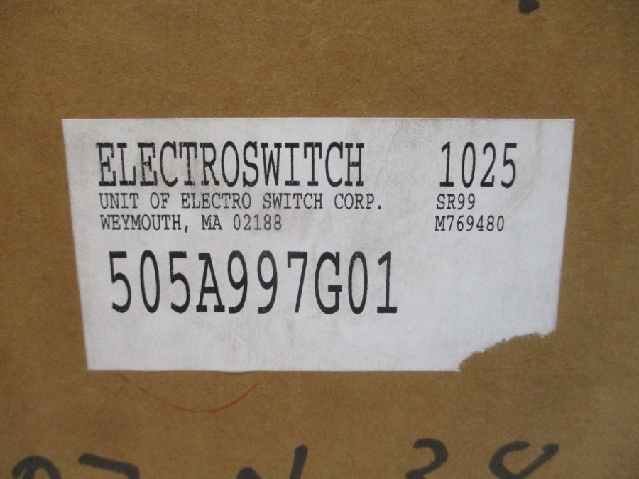 ELECTROSWITCH 505A997G01 300VAC 20A NSMP