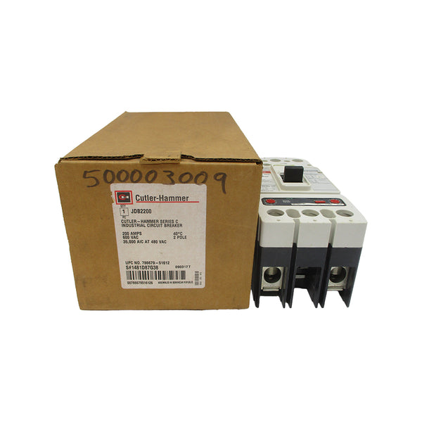 CUTLER HAMMER JDB2200 1481D87G38 SER. C 600VAC 200A NSMP