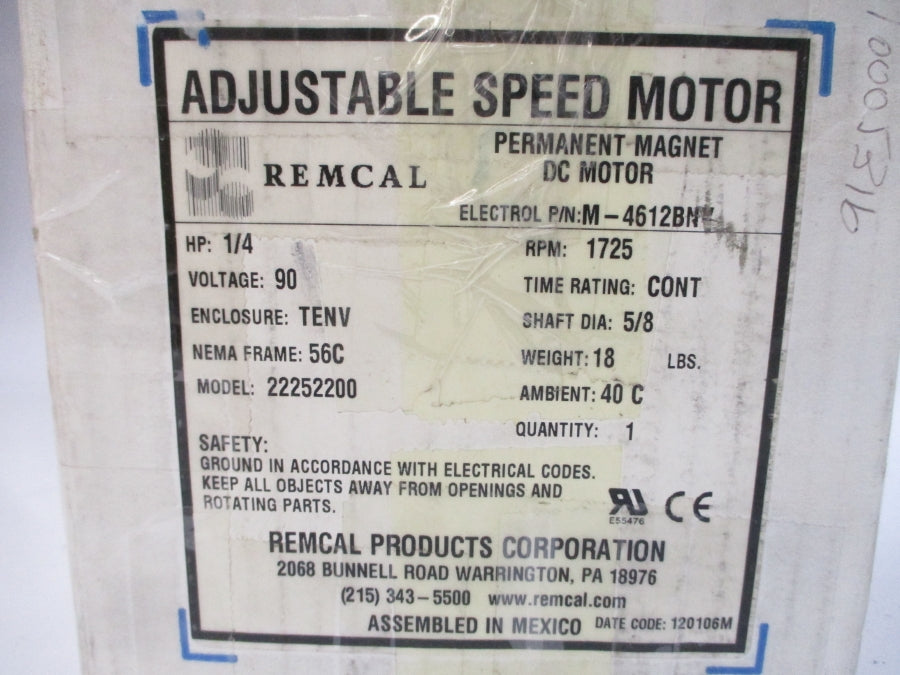 REMCAL PRODUCTS M-4612BNV 22252200 90V 2.85A NSMP