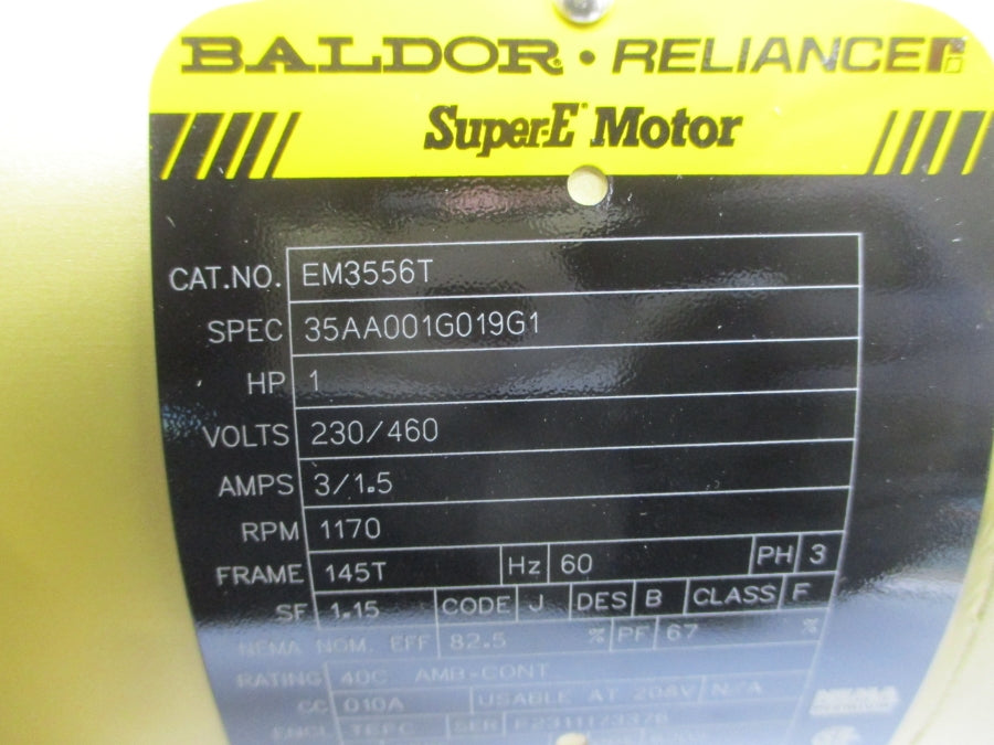 BALDOR EM3556T 35AA001G019G1 230/460V 3/1.5A NSMP