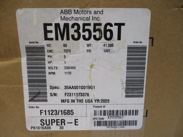 BALDOR EM3556T 35AA001G019G1 230/460V 3/1.5A NSMP