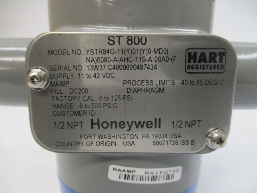 HONEYWELL YSTR84G-11(Y)01(Y)0-MD0(NA)0080-A-AHC-11S-A-00A0-(FX)-0000 STR800 NSMP