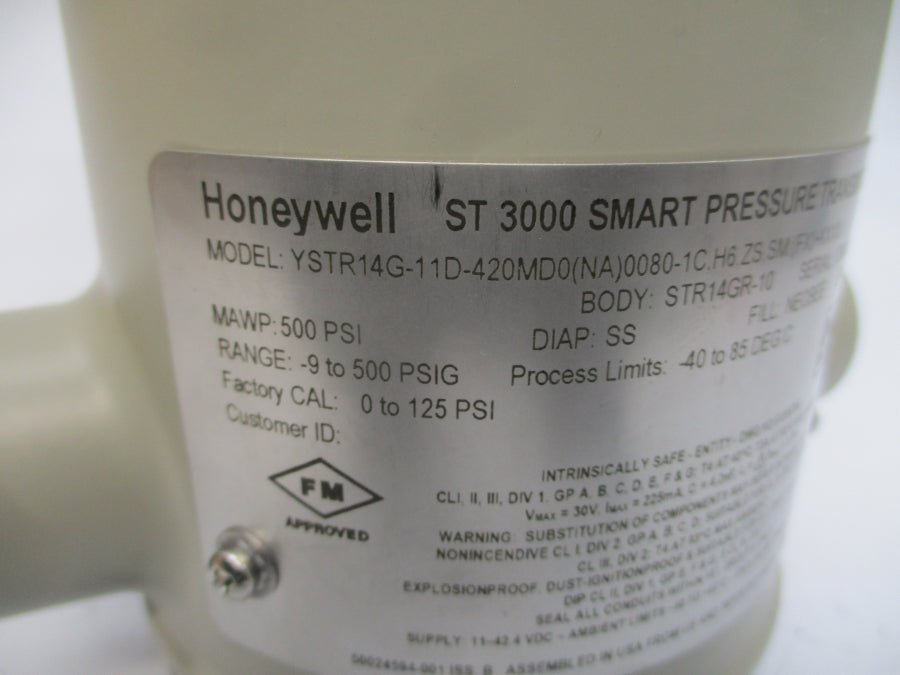 HONEYWELL YSTR14G-11D-420MD0(NA)0080-1C,H6.ZS.SM,(FX)+XXXX ST3000 NSMP