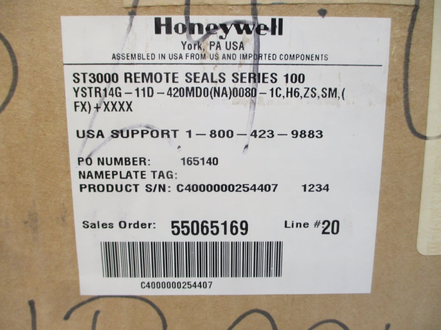 HONEYWELL YSTR14G-11D-420MD0(NA)0080-1C,H6.ZS.SM,(FX)+XXXX ST3000 NSMP