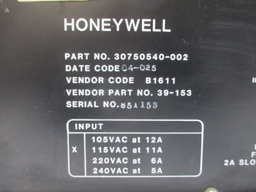 HONEYWELL 30750540-002 115VAC 11A UNMP