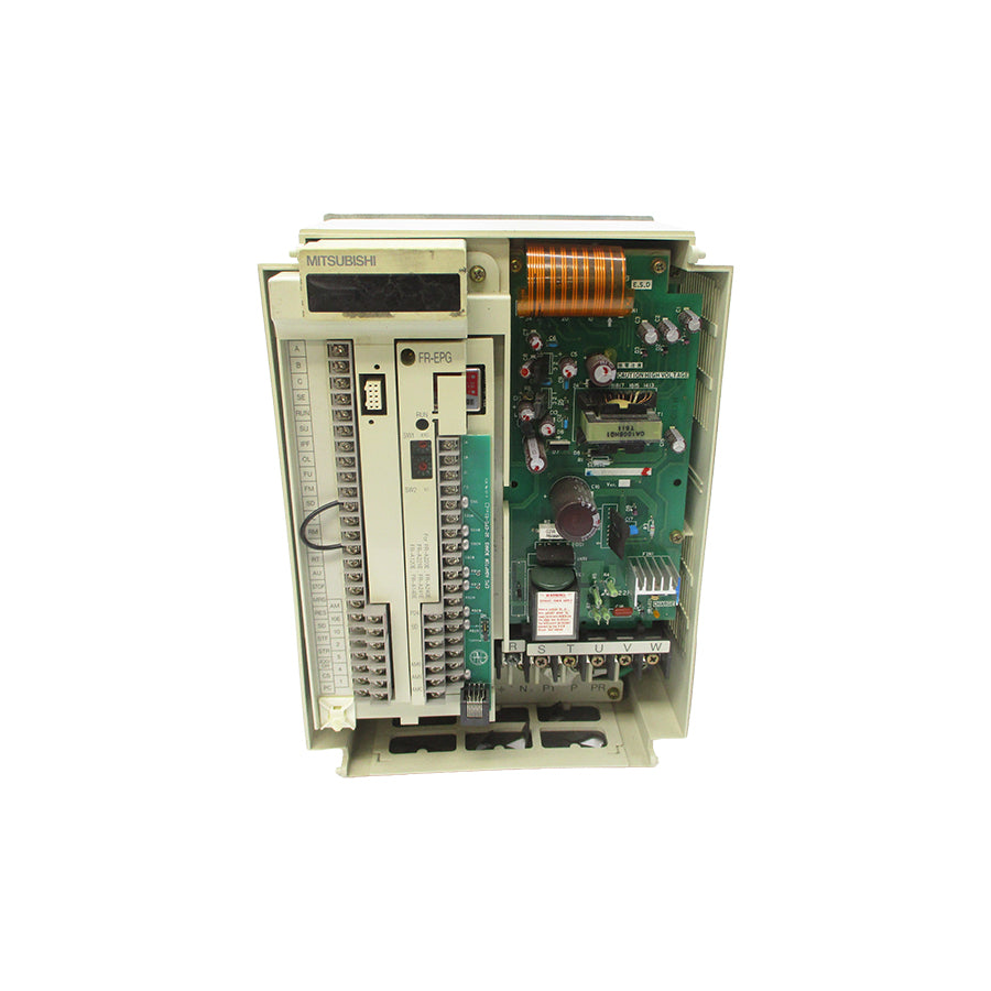 MITSUBISHI FR-A220E-5.5K-UL 200-220VAC 35.5A (MISSING COVER) UNMP