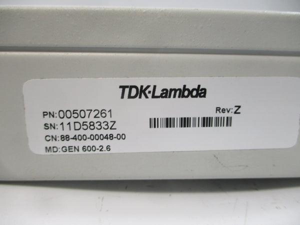 TDK-LAMBDA GEN1500W 00507261 100-240V 19A REV. Z (AS PICTURED) UNMP