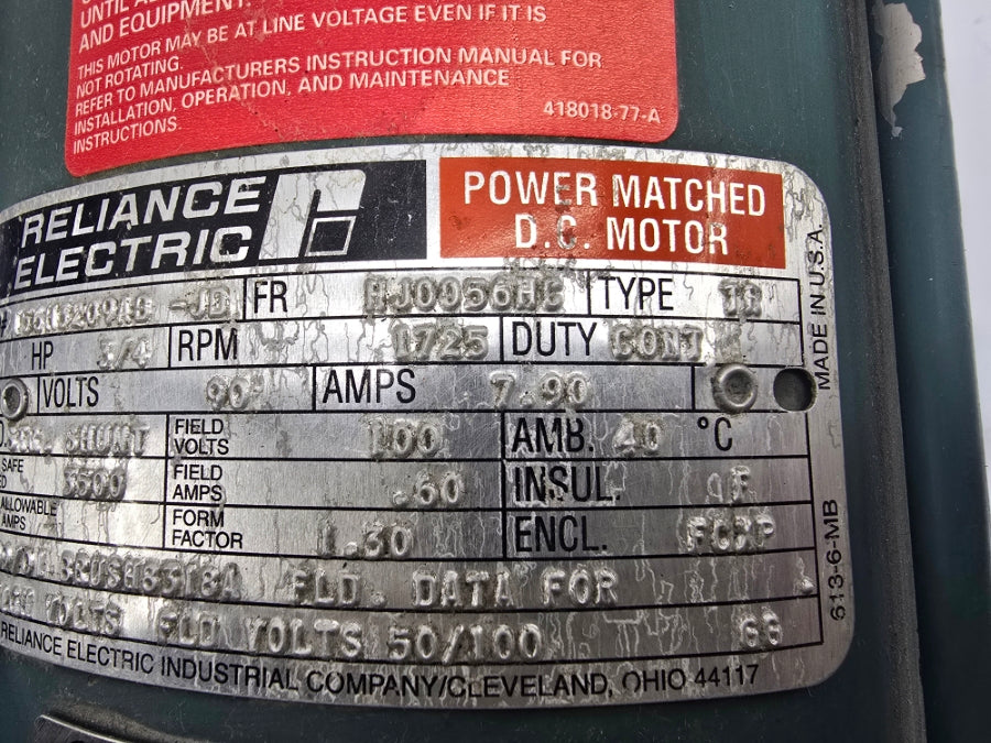 RELIANCE ELECTRIC T56H32099AB-UD 90V 7.60A UNMP