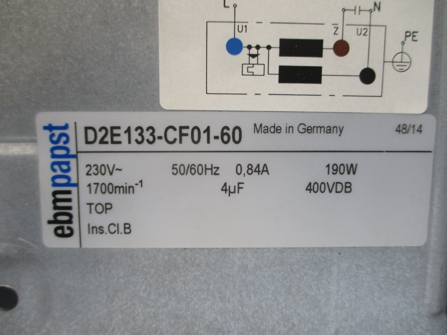 EBMPAPST D2E133-CF01-60 230V 0.84A NSNP