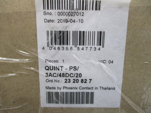 PHOENIX CONTACT QUINT-PS/3AC/48DC/20 2320827 400-500V 2.1-1.7A REV. 04 NSMP