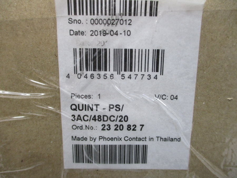 PHOENIX CONTACT QUINT-PS/3AC/48DC/20 2320827 400-500V 2.1-1.7A REV. 04 NSMP