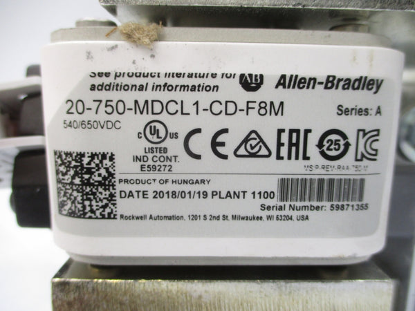 ALLEN BRADLEY 20-750-MDCL1-CD-F8M SER. A 540/650VDC NSMP
