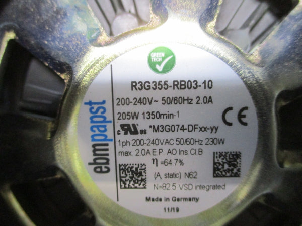 EBMPAPST R3G355-RB03-10 200-240VAC 2.0A NSNP