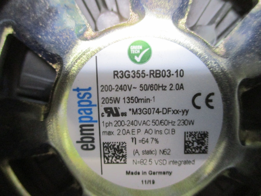 EBMPAPST R3G355-RB03-10 200-240VAC 2.0A NSNP
