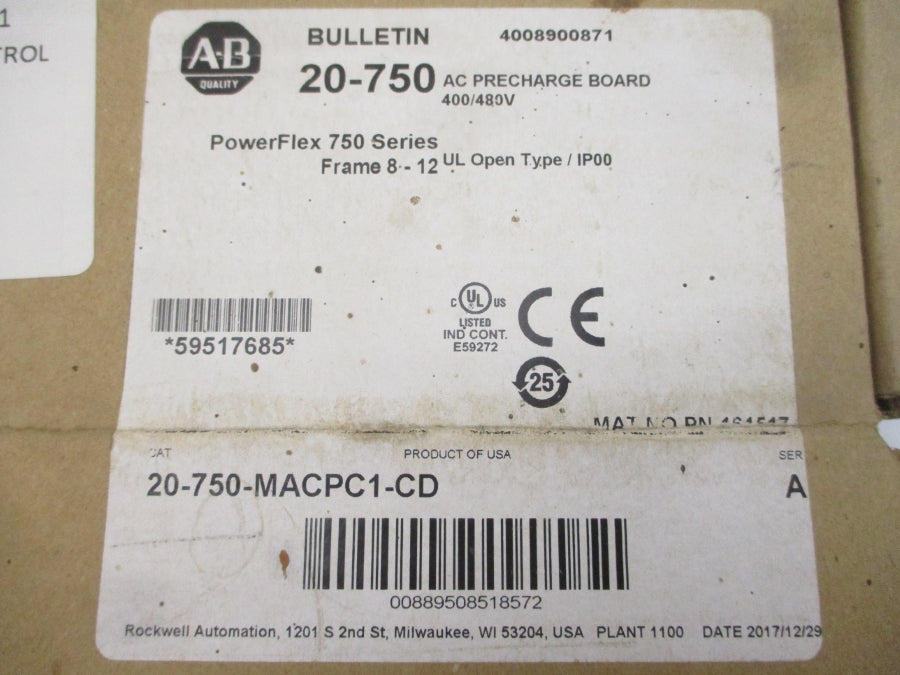 INDUSTRIAL SPARE PART 20-750-MACPC1-CD SER. A F/W V 400/480V NSMP