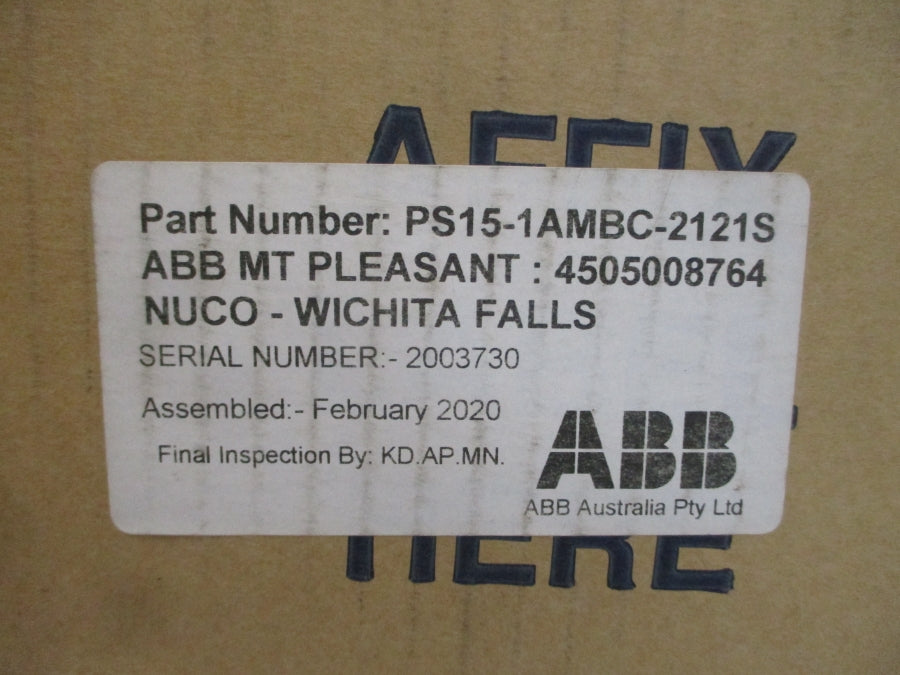 ABB PS15-1AMBC-2121S 120VAC 200A NSMP