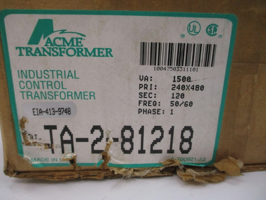 ACME TRANSFORMER TA-2-81218 240/480V NSMP