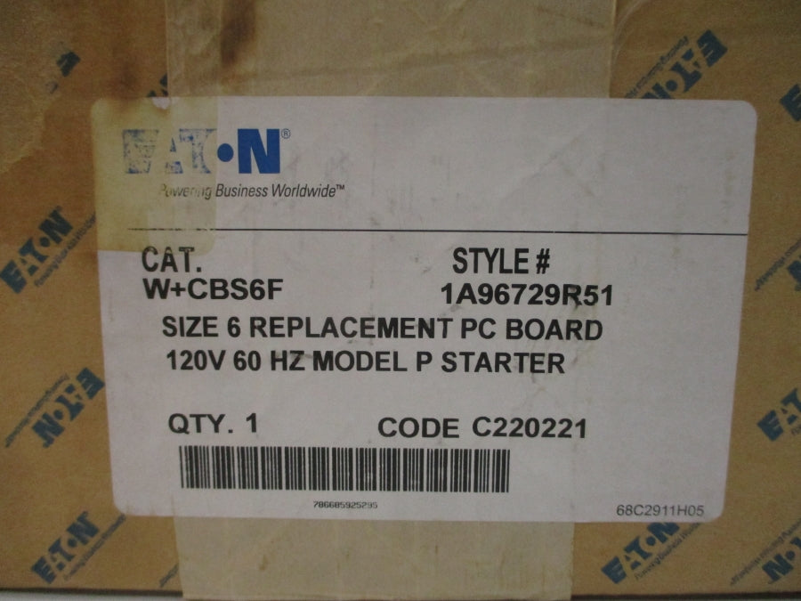 EATON W+CBS6F 1A96729R51 120V NSMP